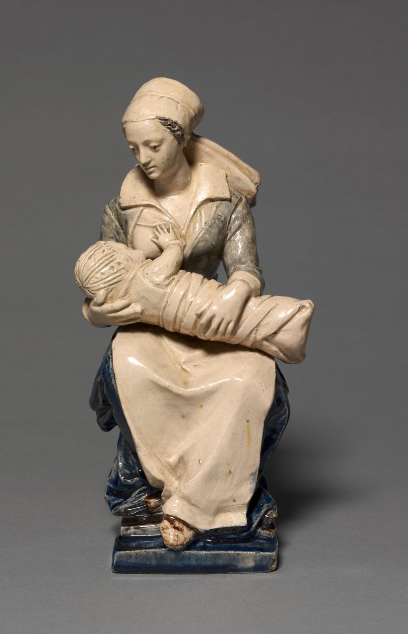 Sjuksköterskans figur, tidigt 1600-tal (fajans med emaljdekor) av Claude Bertélémy de (attr. to) Blénod