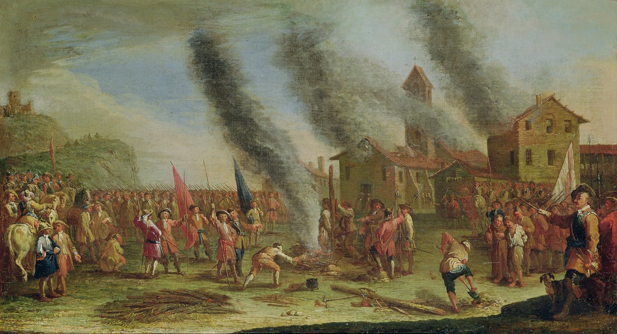 Krigets elände. Pyren av Claude Callot
