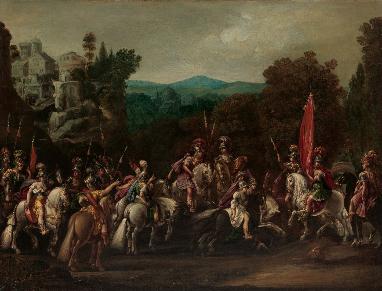 Amazonernas avgång, 1620-talet. av Claude Deruet