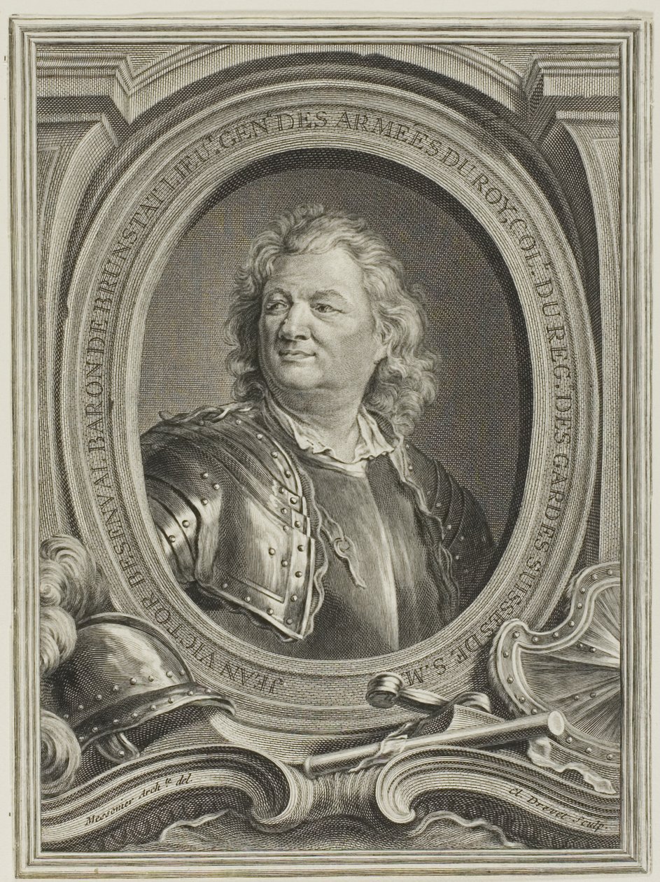 Porträtt av Jean-Victor, baron de Besenval av Claude Drevet