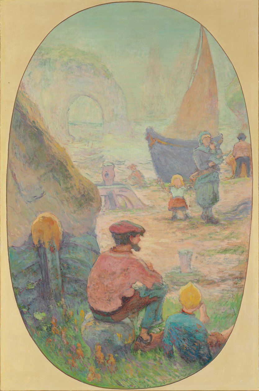 Fiskare vid Etretat; Fiskare i Etretat av Claude Emile Schuffenecker