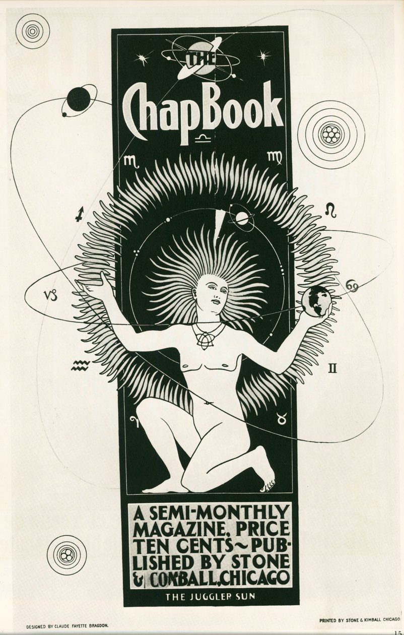 Claude F. Bragdon: The Chap Book, en tidskrift som utkommer två gånger i månaden. USA ... (litografi) av Claude Fayette Bragdon