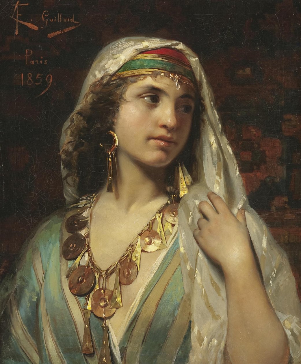 Odalisque av Claude Ferdinand Gaillard