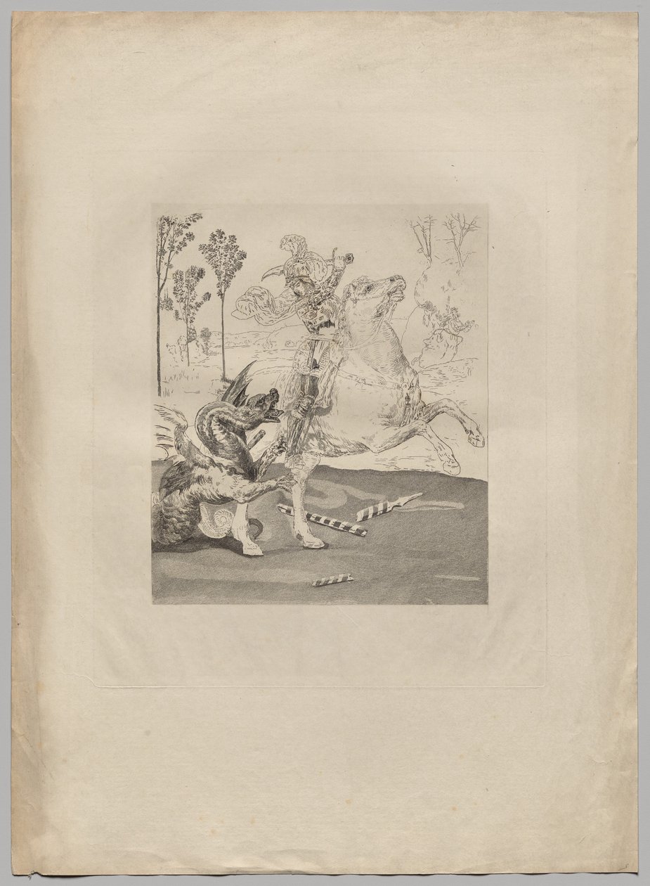 Sankt Göran och draken (1) av Claude Ferdinand Gaillard