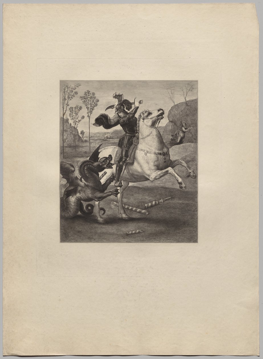 St. George och draken (4) av Claude Ferdinand Gaillard