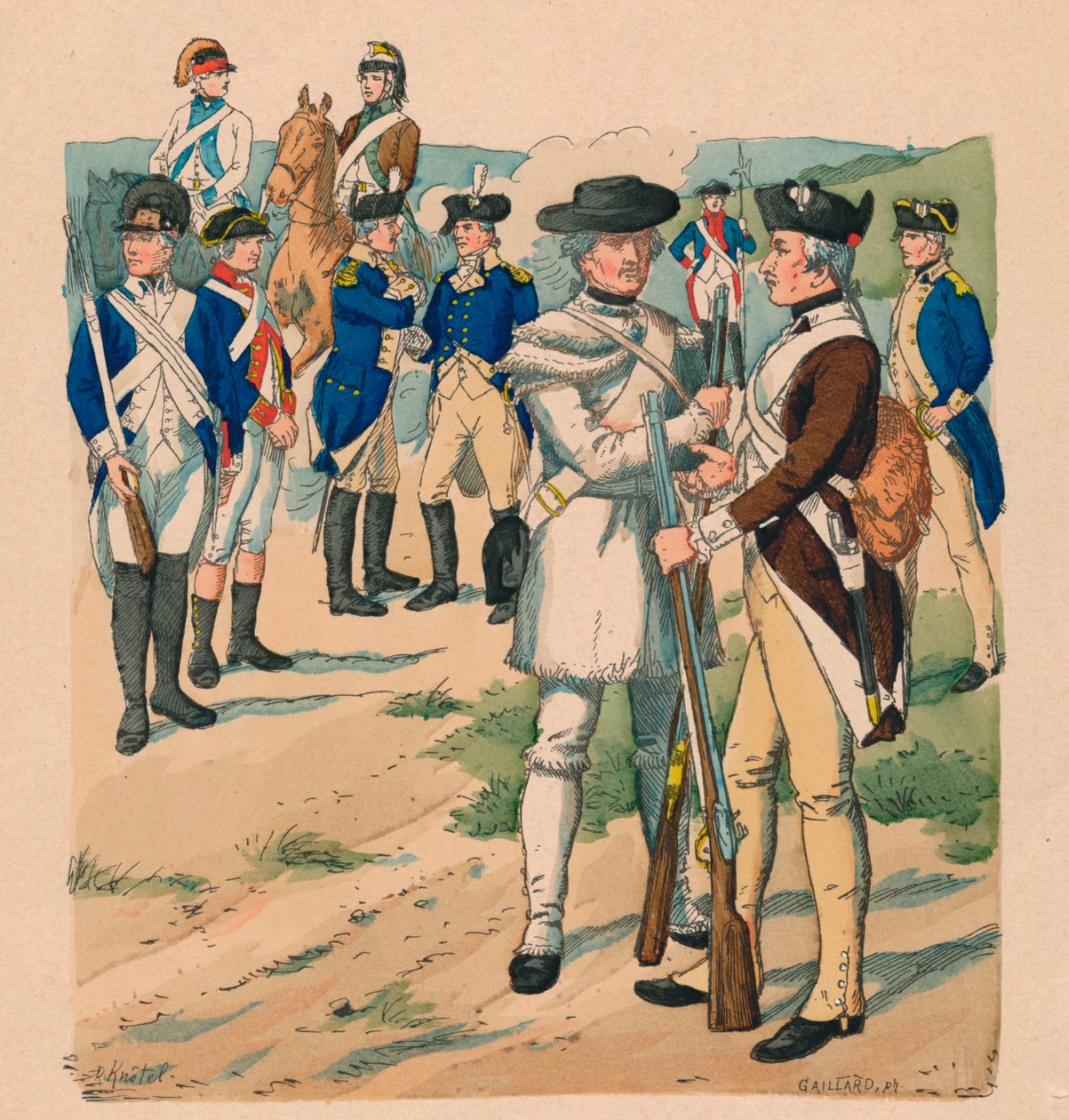 Nordamerikas USA, 1775-1783 av Claude Ferdinand Gaillard