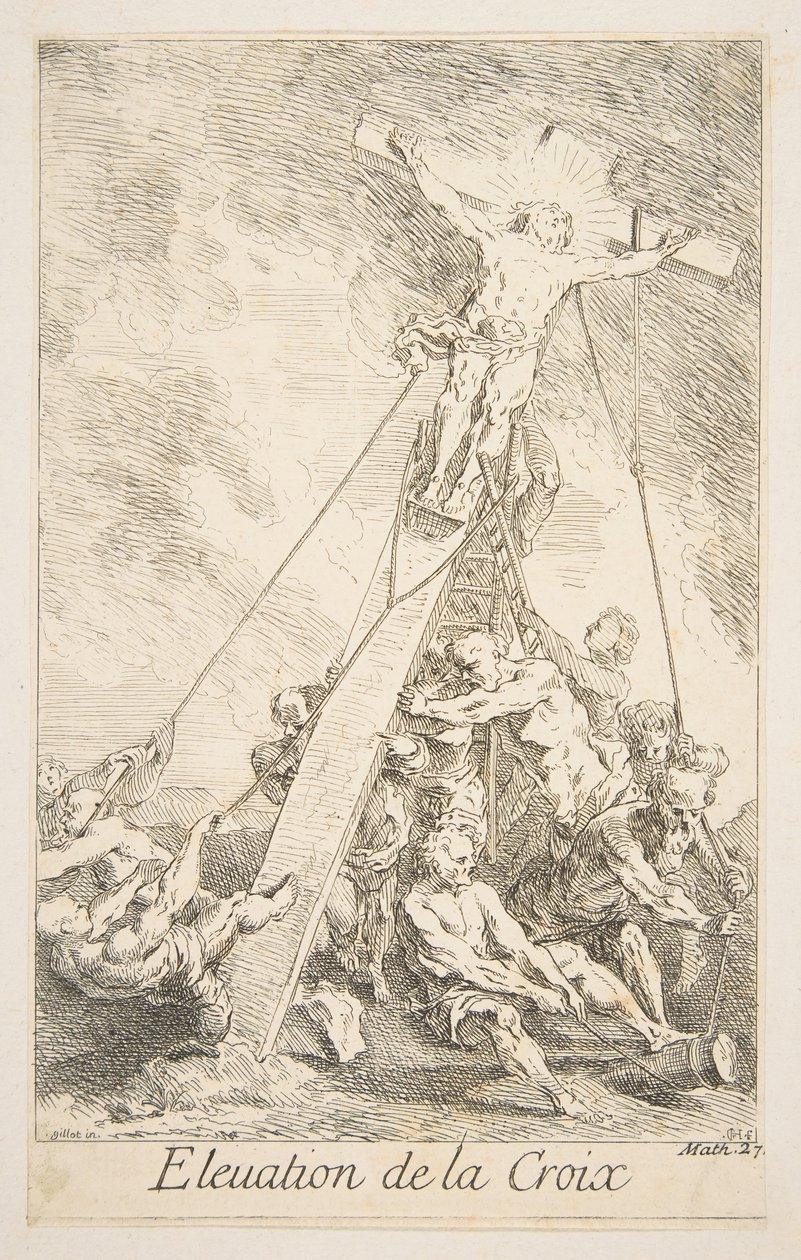 Korsets höjd.n.d. Skapare: Claude Gillot, Jacques Gabriel Huquier. av Claude Gillot, Jacques Gabriel Huquier