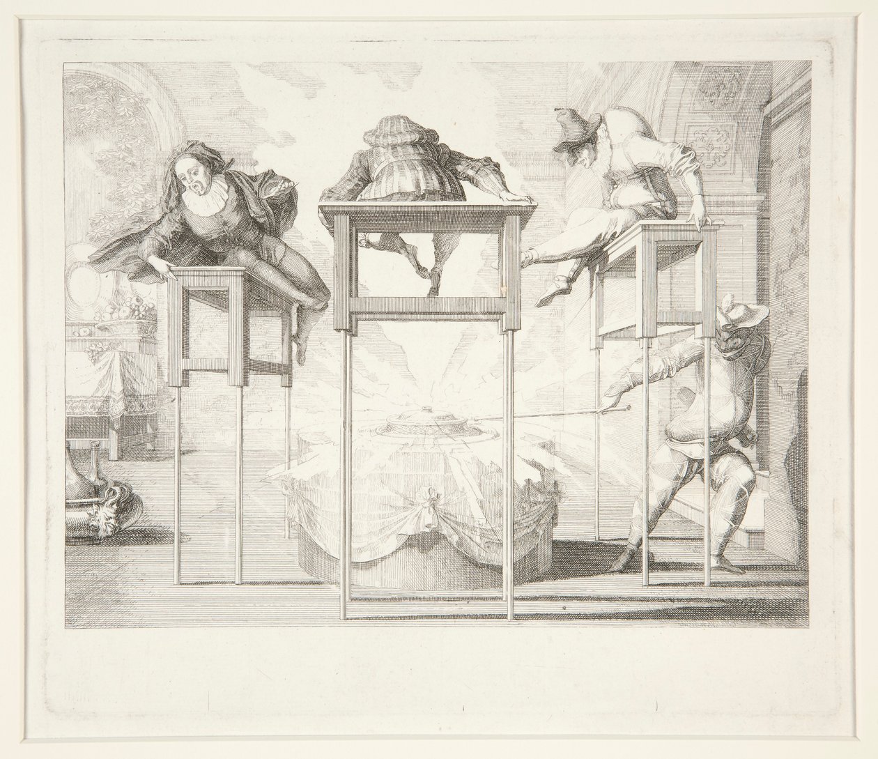 Busig Harlequin av Claude Gillot