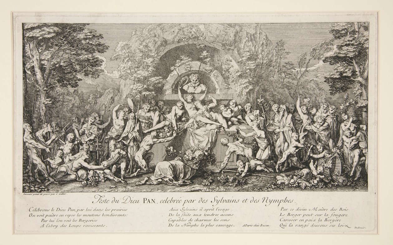 Festival of the gud Pan, firad av Sylvains och Nymphs (Festival of the God Pan) av Claude Gillot