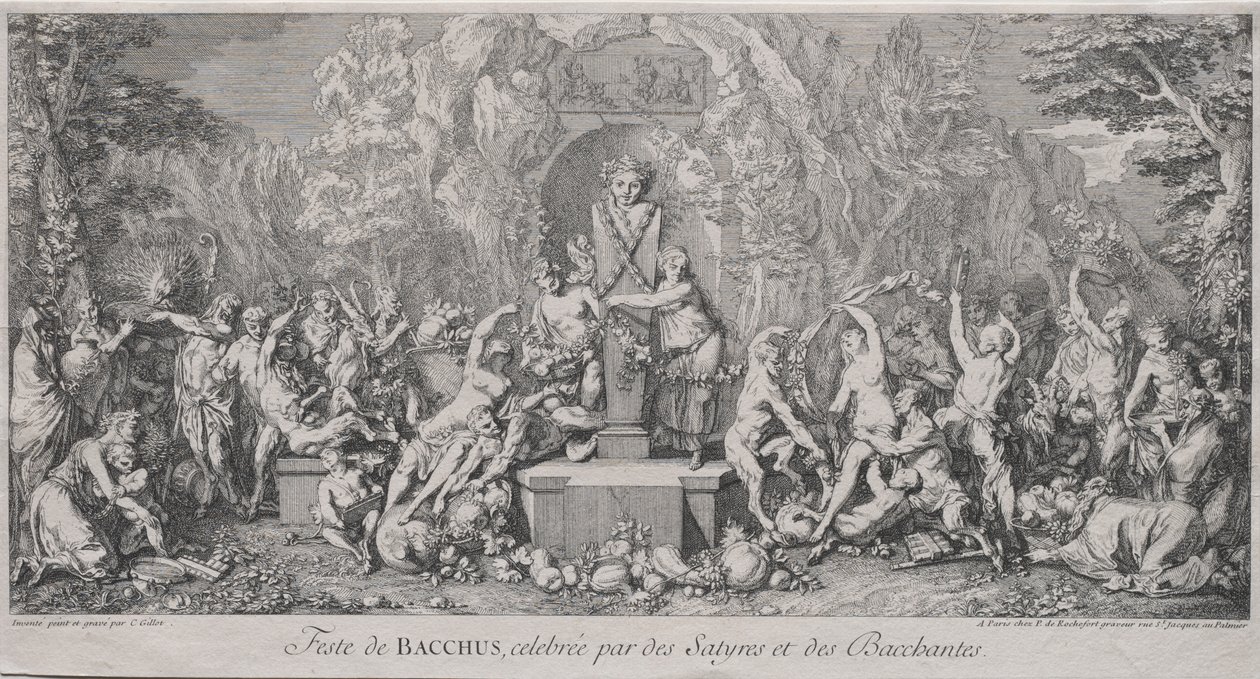 De fyra högtiderna: Bacchusfestivalen av Claude Gillot