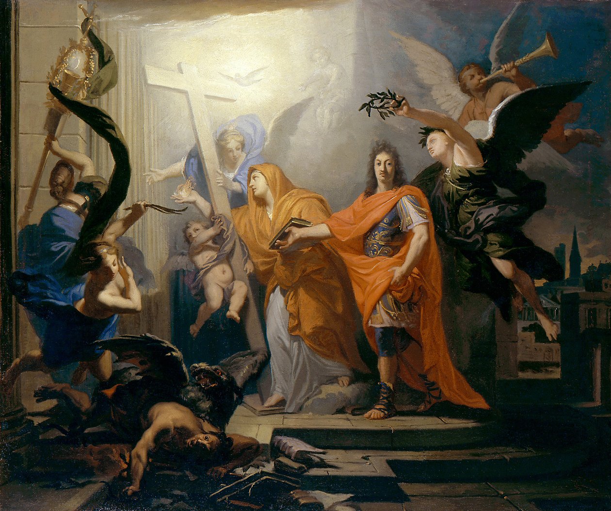 Återupprättandet av den katolska religionen i Strasbourg, ca. 1681. av Claude Guy Halle