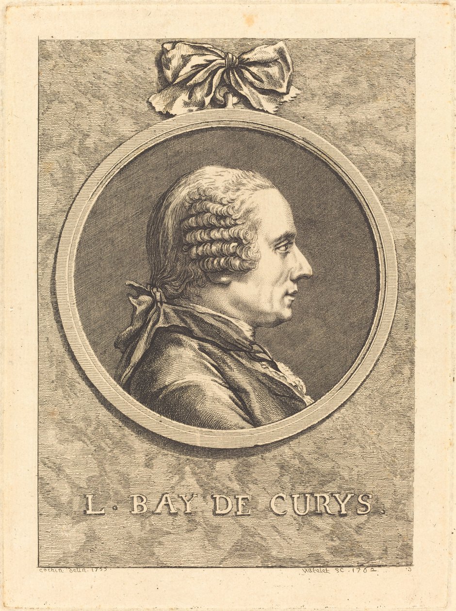L. Bay de Curys av Claude Henri Watelet after Charles Nicolas Cochin II