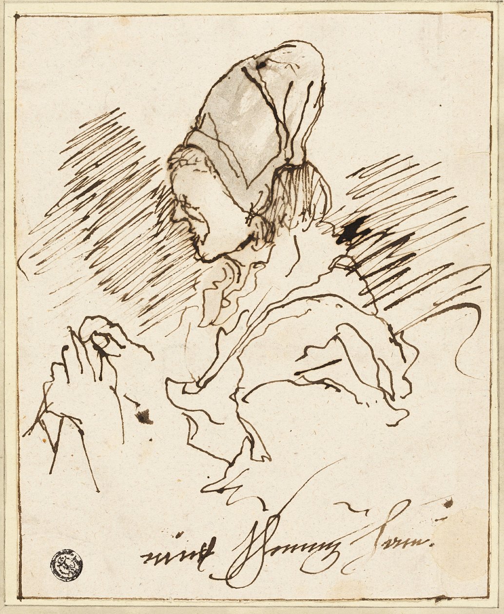 Sömmerska av Claude Jean Baptiste Hoin