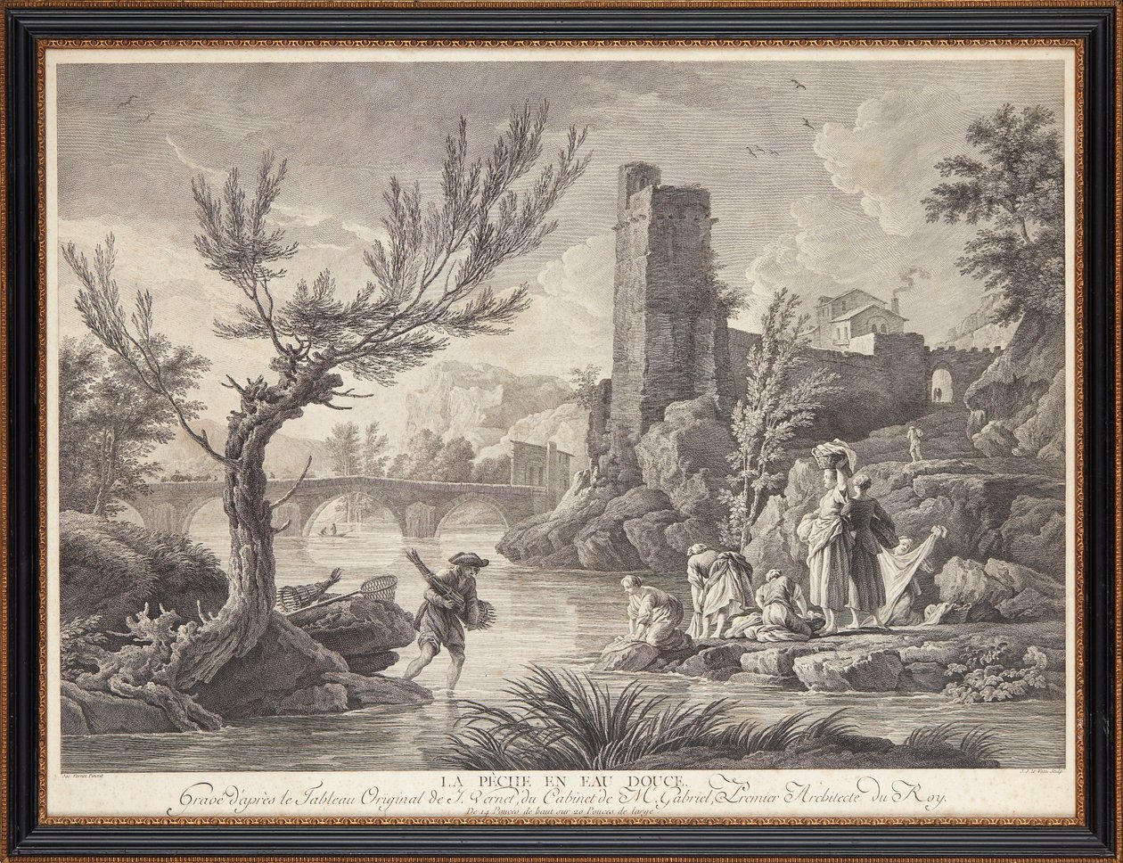 Franska stålstick av Claude Joseph (after) Vernet