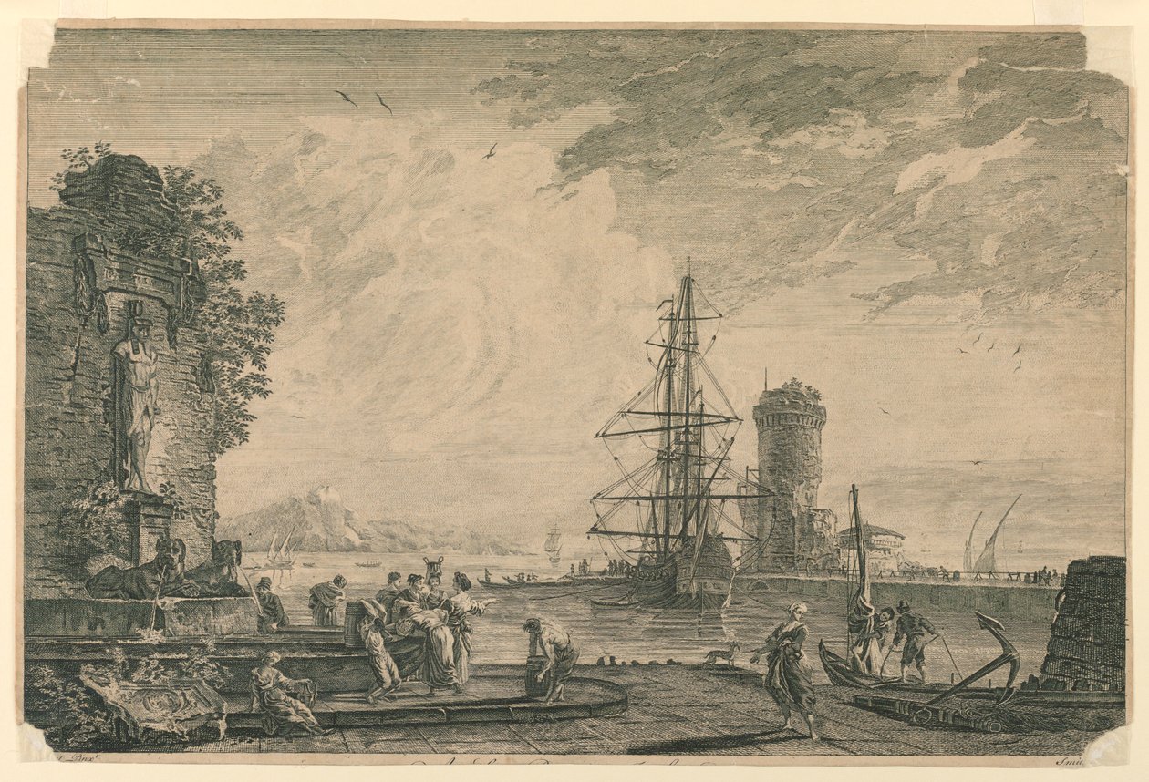 I hamnen (italienska hamnen) av Claude Joseph Vernet