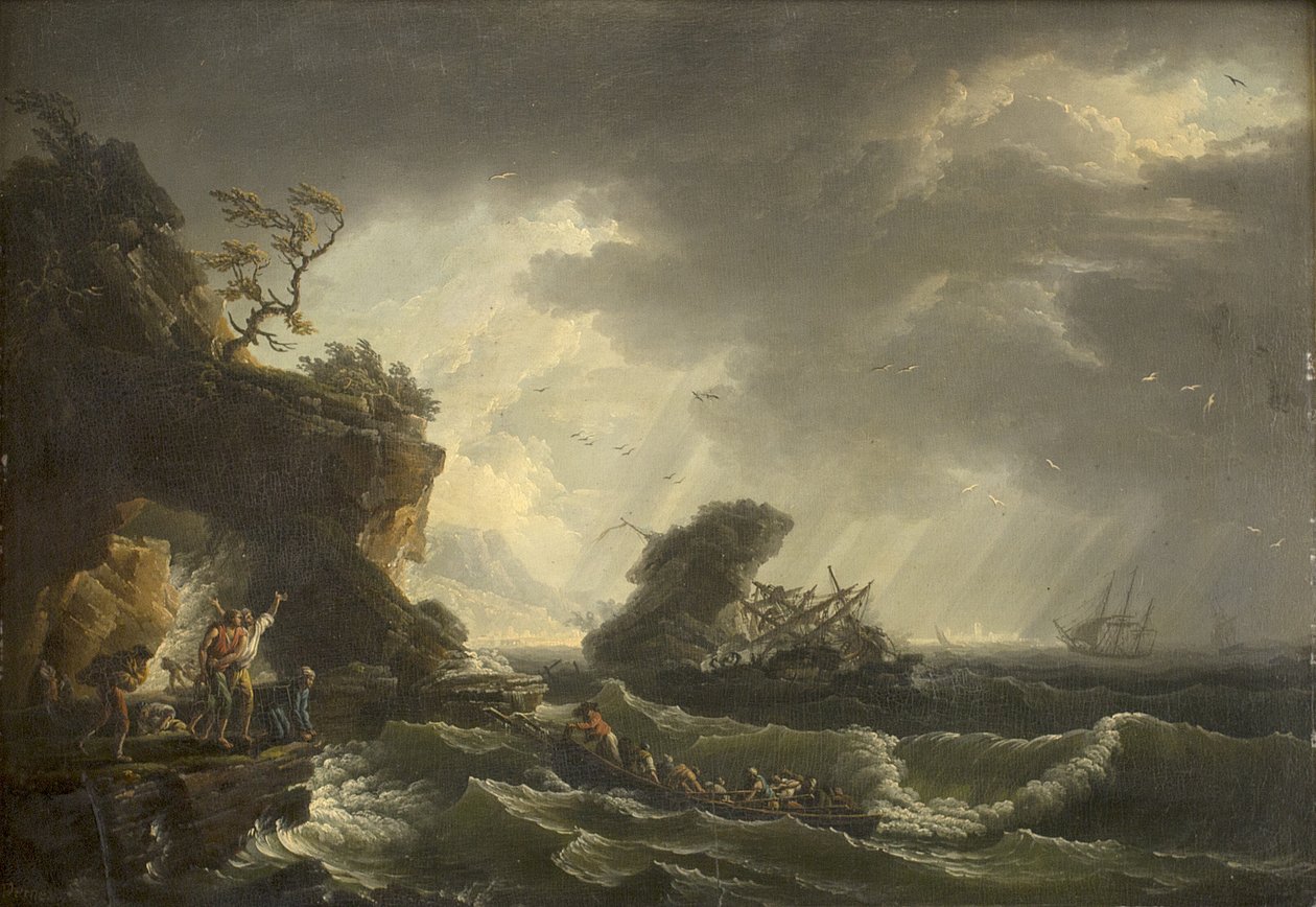Ett skeppsvrak av Claude Joseph Vernet