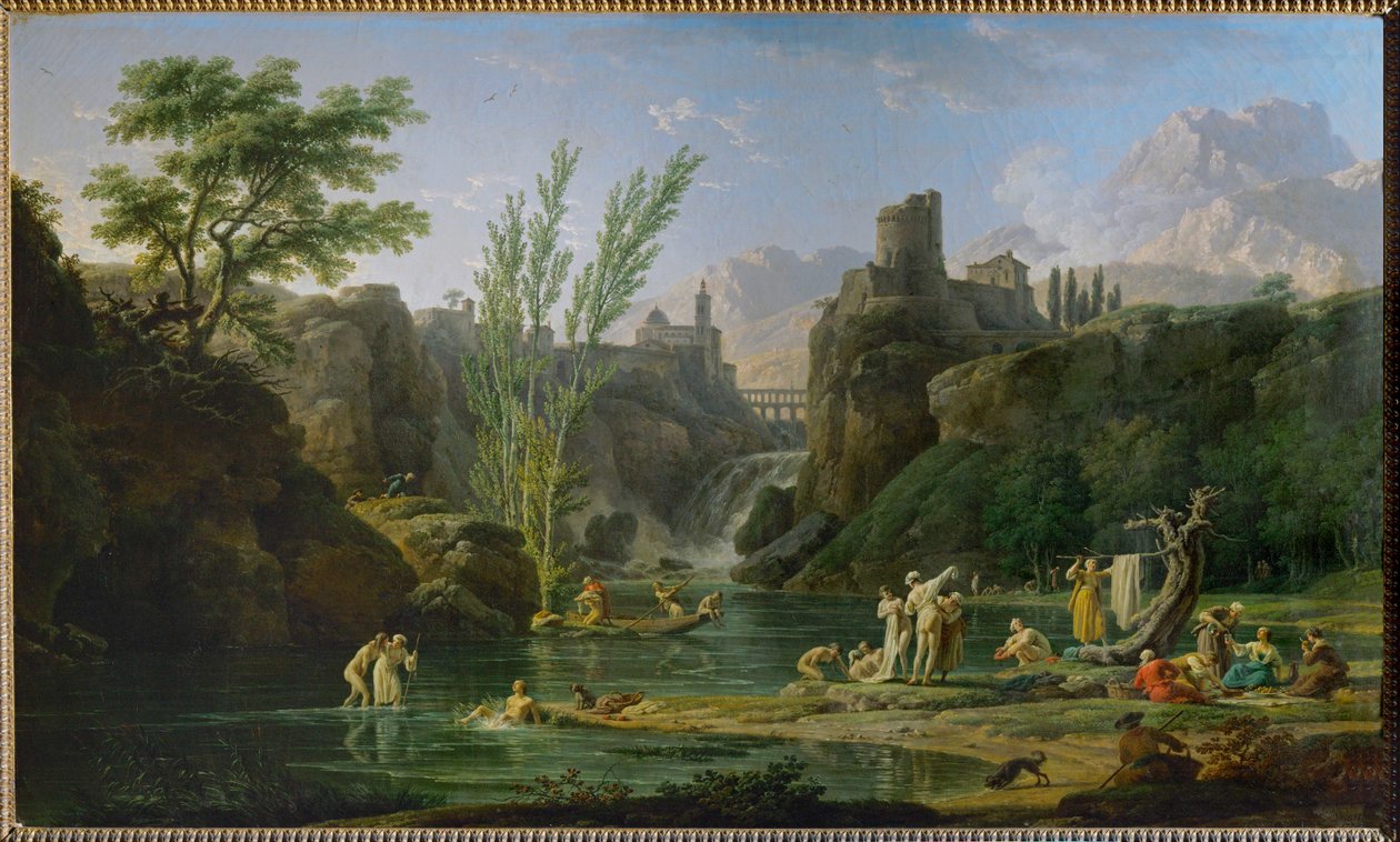 God morgon, badgäster... av Claude Joseph Vernet