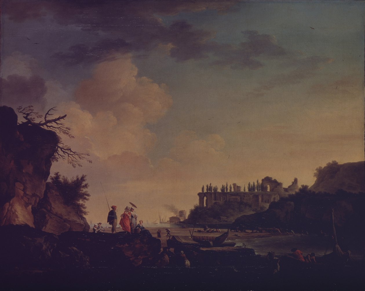 Ruiner nära mynningen av en flod, 1748 av Claude Joseph Vernet