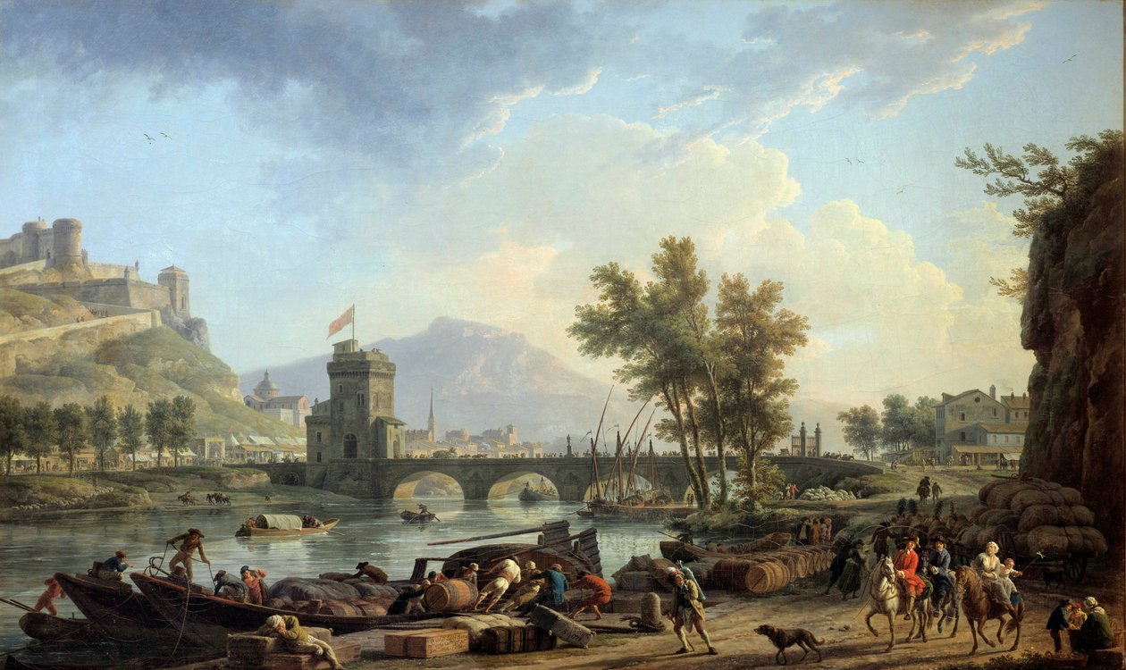 The Approaches of a Drill in 1774 Målning av Joseph Vernet (1714-1789) 1774 Dim. 0,97x1,62 m Montpellier, Musee Fabre av Claude Joseph Vernet