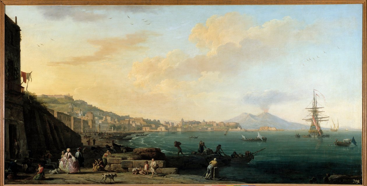 Neapelbukten med Vesuve-målningen av Joseph Vernet (1714-1789) av Claude Joseph Vernet