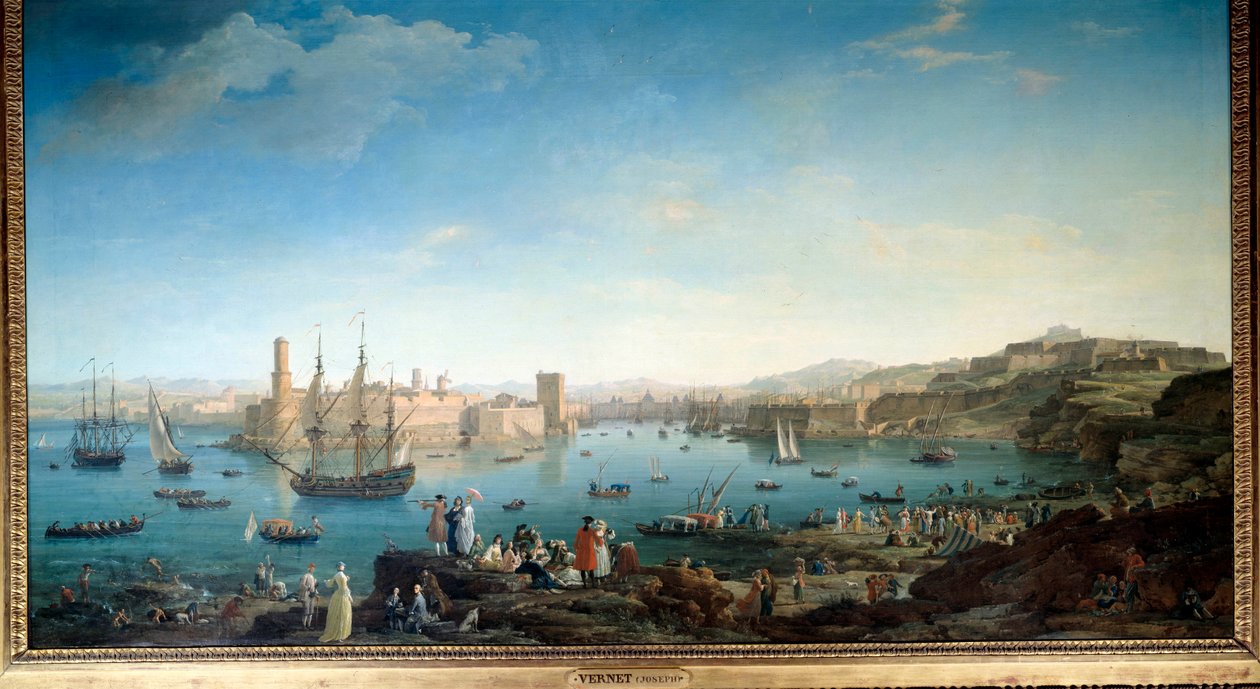 Marseilles intåg 1754. Målning av Joseph Vernet (1714-1789) av Claude Joseph Vernet
