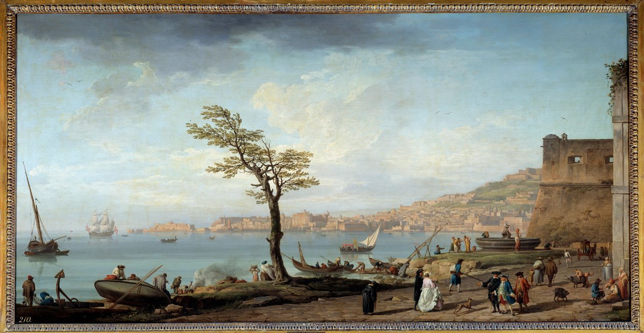 Utsikt över Neapelbukten. Målning av Joseph Vernet (1714-1789) av Claude Joseph Vernet