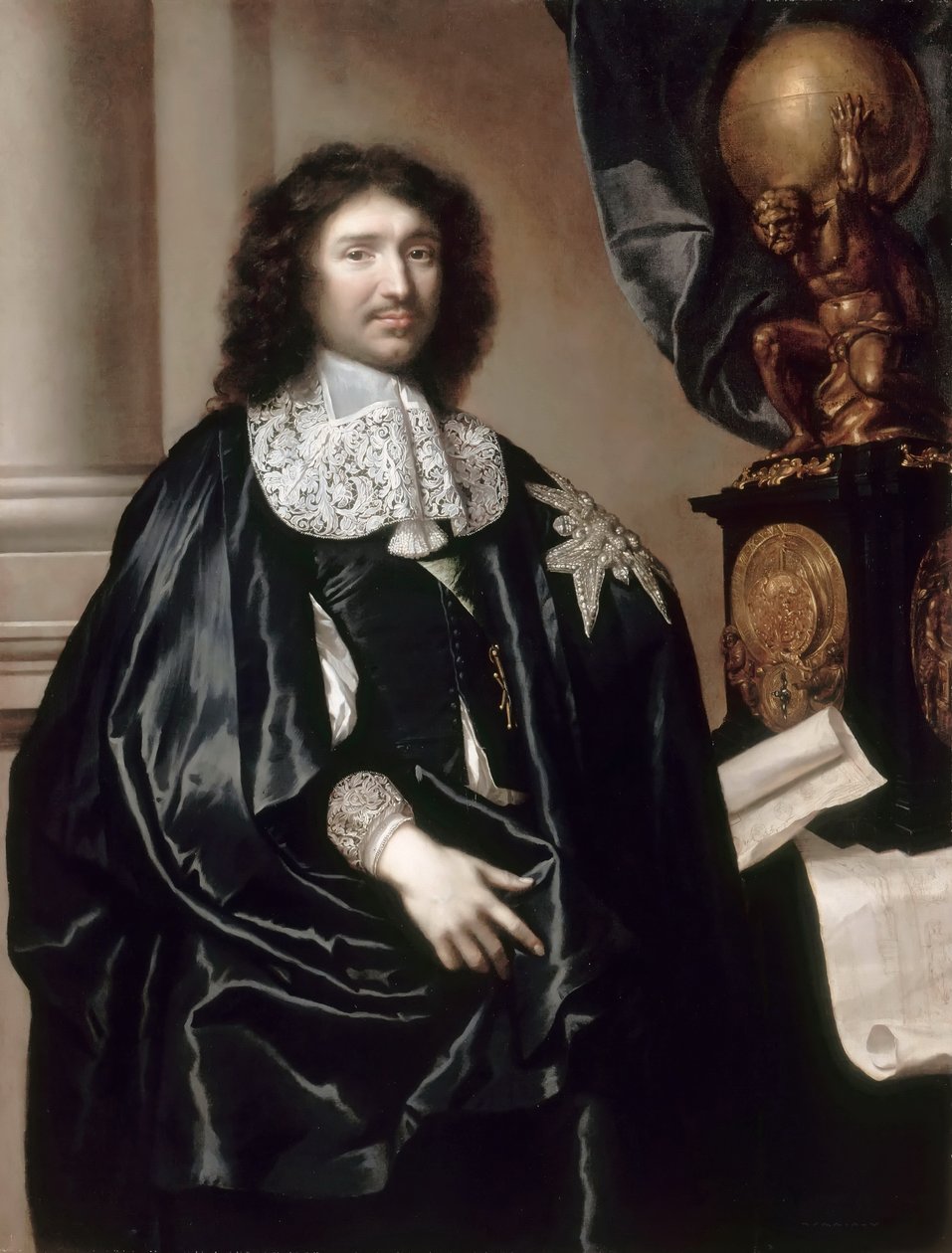 Porträtt av Jean-Baptiste Colbert 1619-1683 av Claude Lefebvre