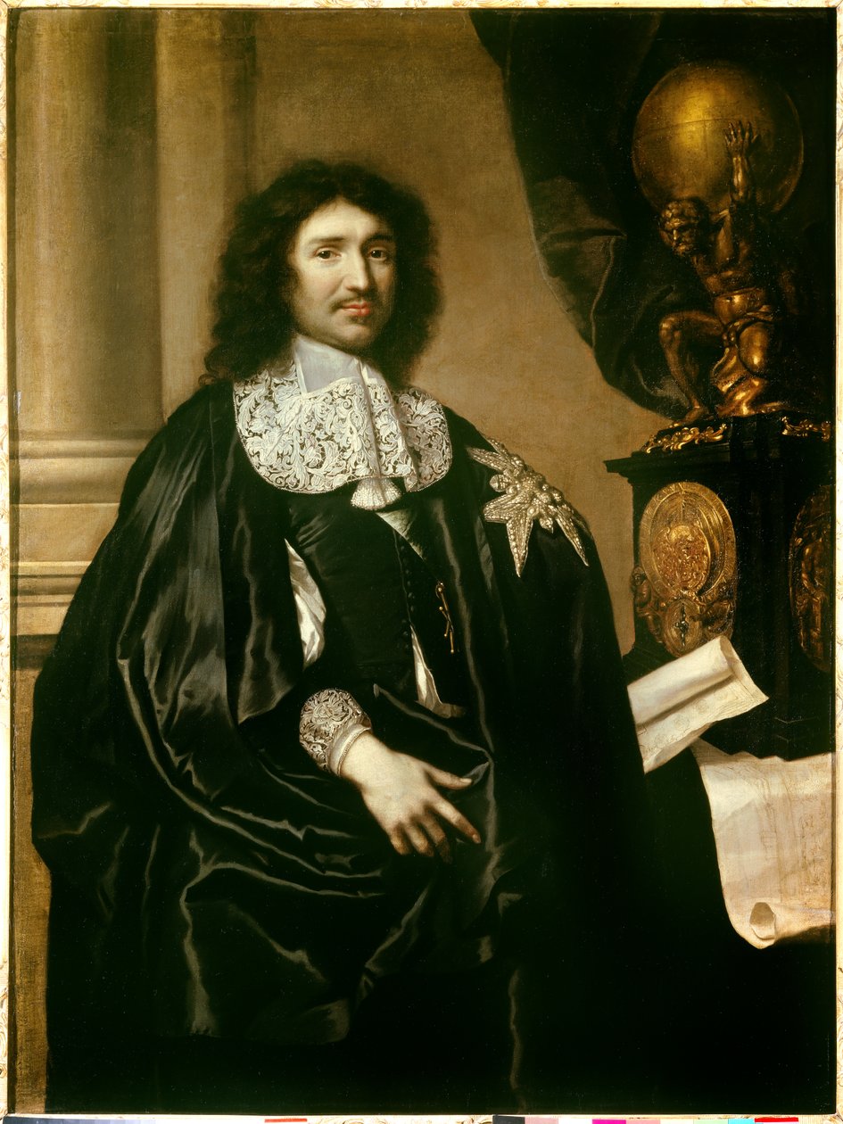 Porträtt av Jean Baptiste (Jean-Baptiste) Colbert (1619-1683) Ludvig XIV:s minister Målning av Claude Lefebvre (1632-1675). 1666 Sön. 1,3x0,96 m - Porträtt av Jean Baptiste (Jean-Baptiste) Colbert (1619-1683), Ludvig XIV:s minister. Målning av Claude Lef av Claude Lefebvre