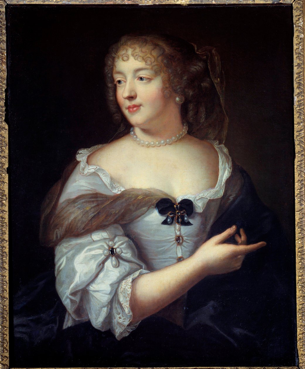 Porträtt av bokstäverkvinnan Marie de Rabutin Chantal (Rabutin-Chantal), Marquise de Sevigne (1626-1696) Målning av Claude Lefebvre (1632-1675) 1600-talets Paris, Musee Carnavalet av Claude Lefebvre