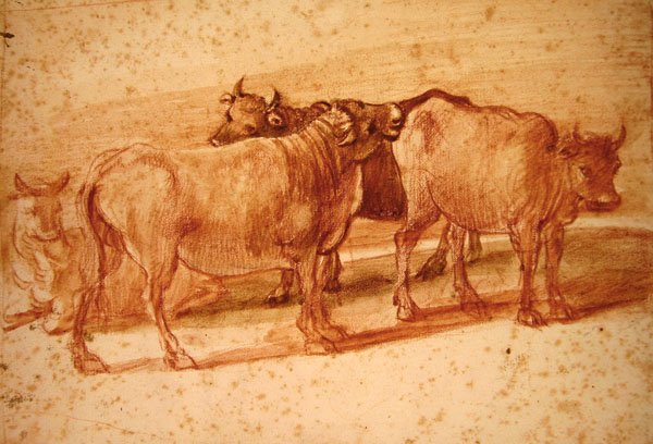 Kor (röd krita på papper) av Claude Lorrain