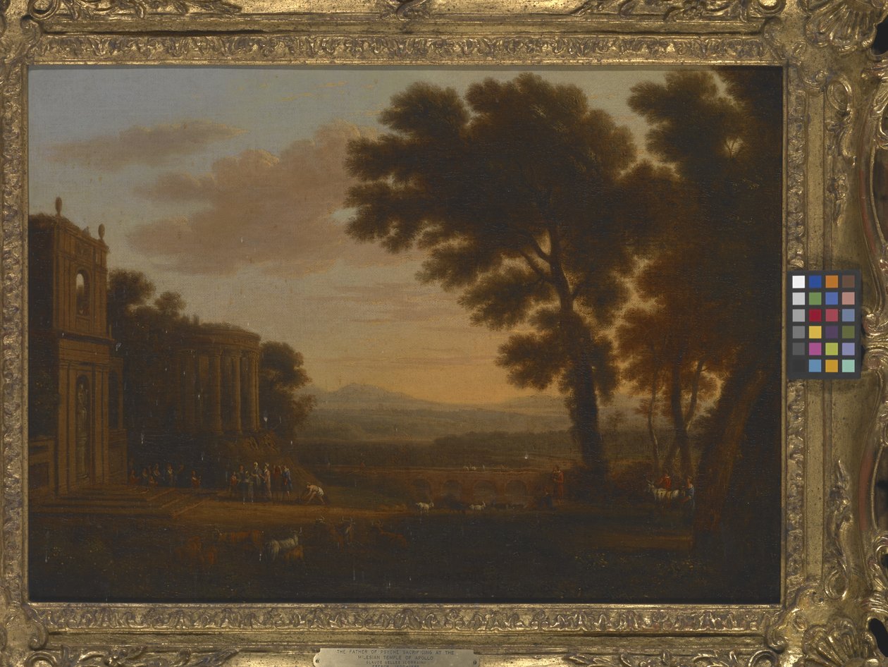 Landskap med psykets fader som offras vid Apollons milesiska tempel (olja på duk) av Claude Lorrain (1600 82)