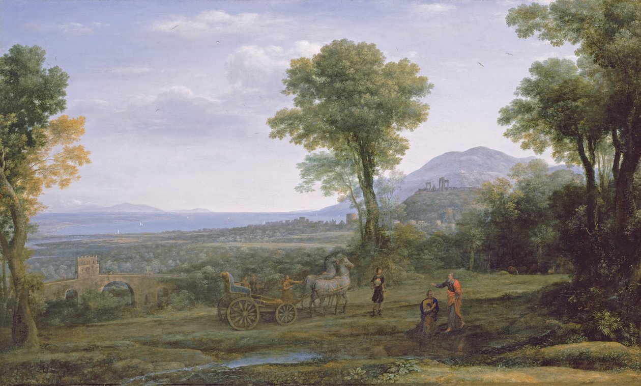 Landskap med Sankt Filip som döper eunucken av Claude Lorrain (1600 82)