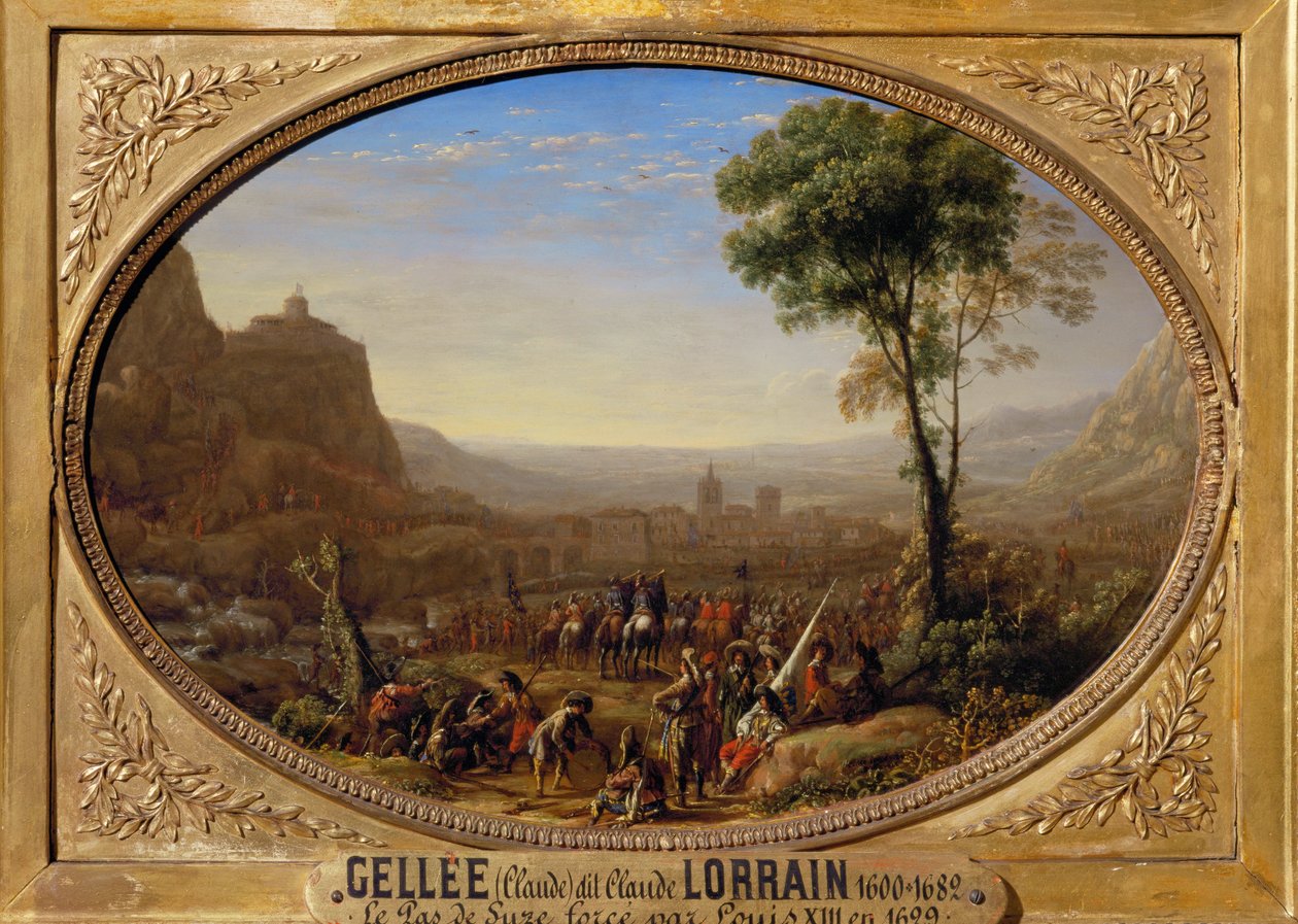 Le pas de Suse force par Louis XIII - Louis XIII tar passet vid Suse ... av Claude Lorrain (1600 82)