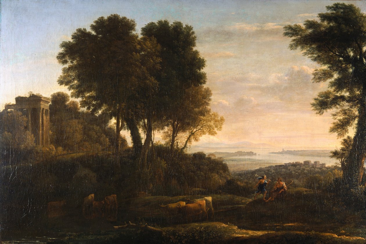Landskap med Merkurius och Battus av Claude Lorrain