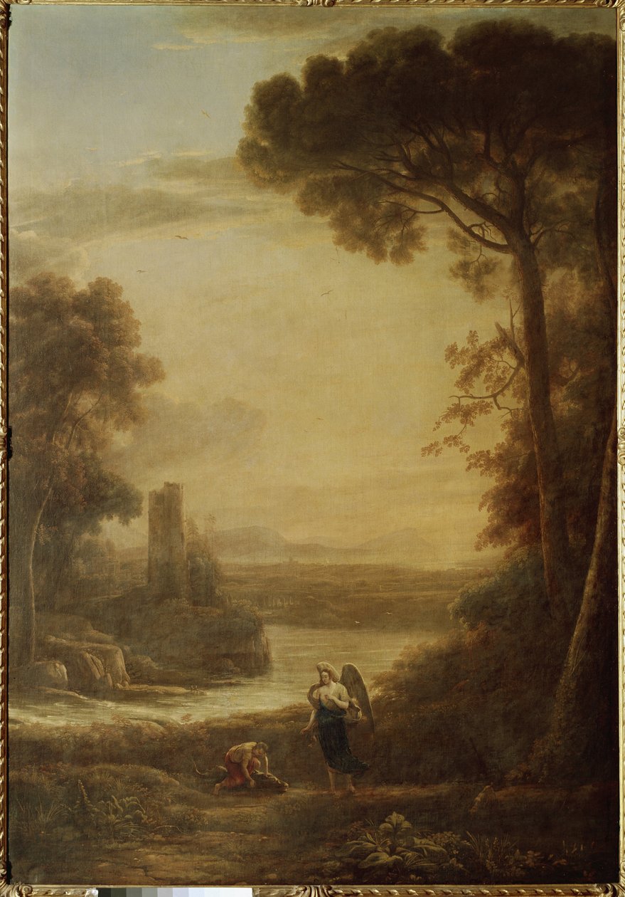 Landskap med Tobie (Tobit) och ärkeängeln Raphael (1639, olja på duk) av Claude Lorrain