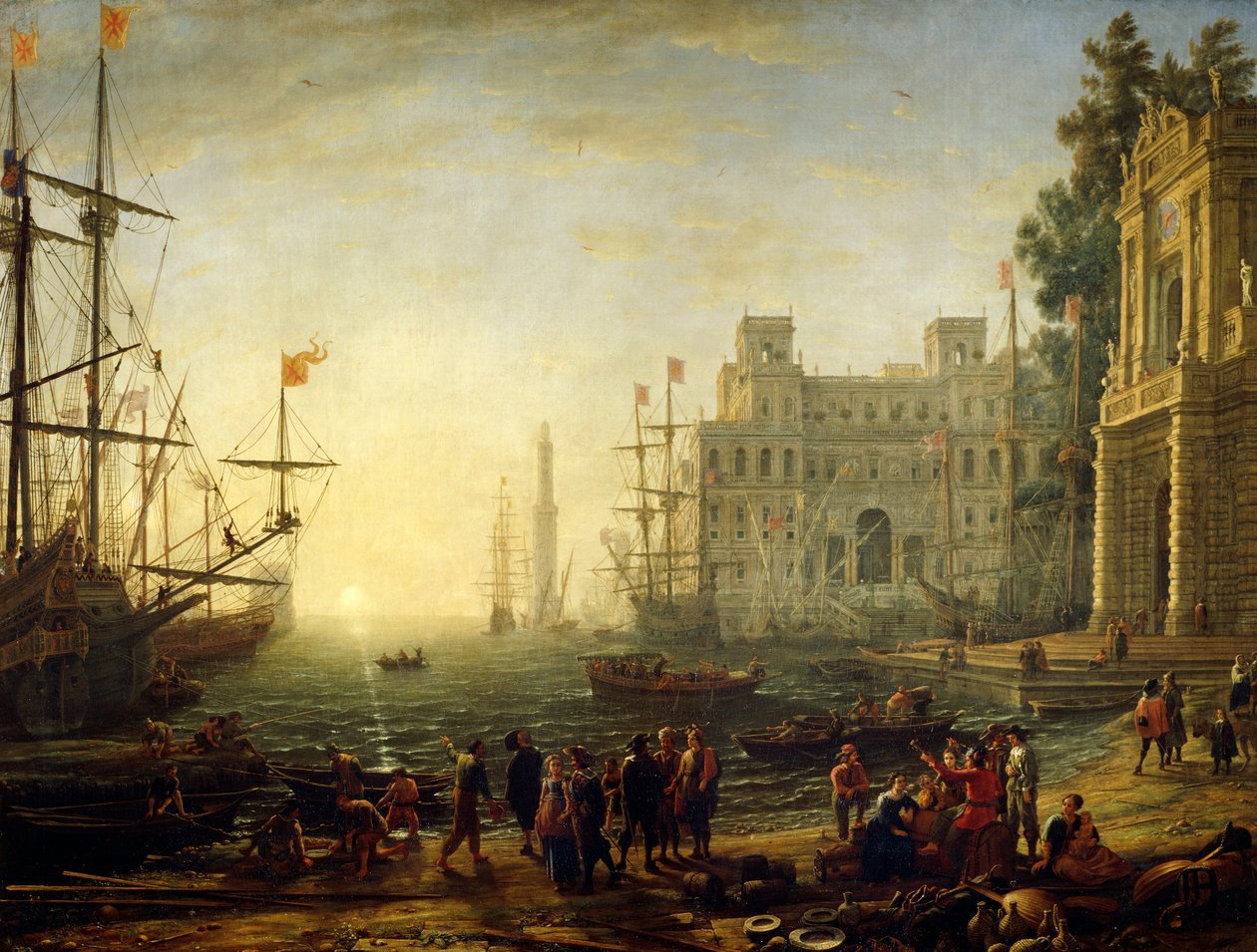 Havshamn med Villa Medici av Claude Lorrain