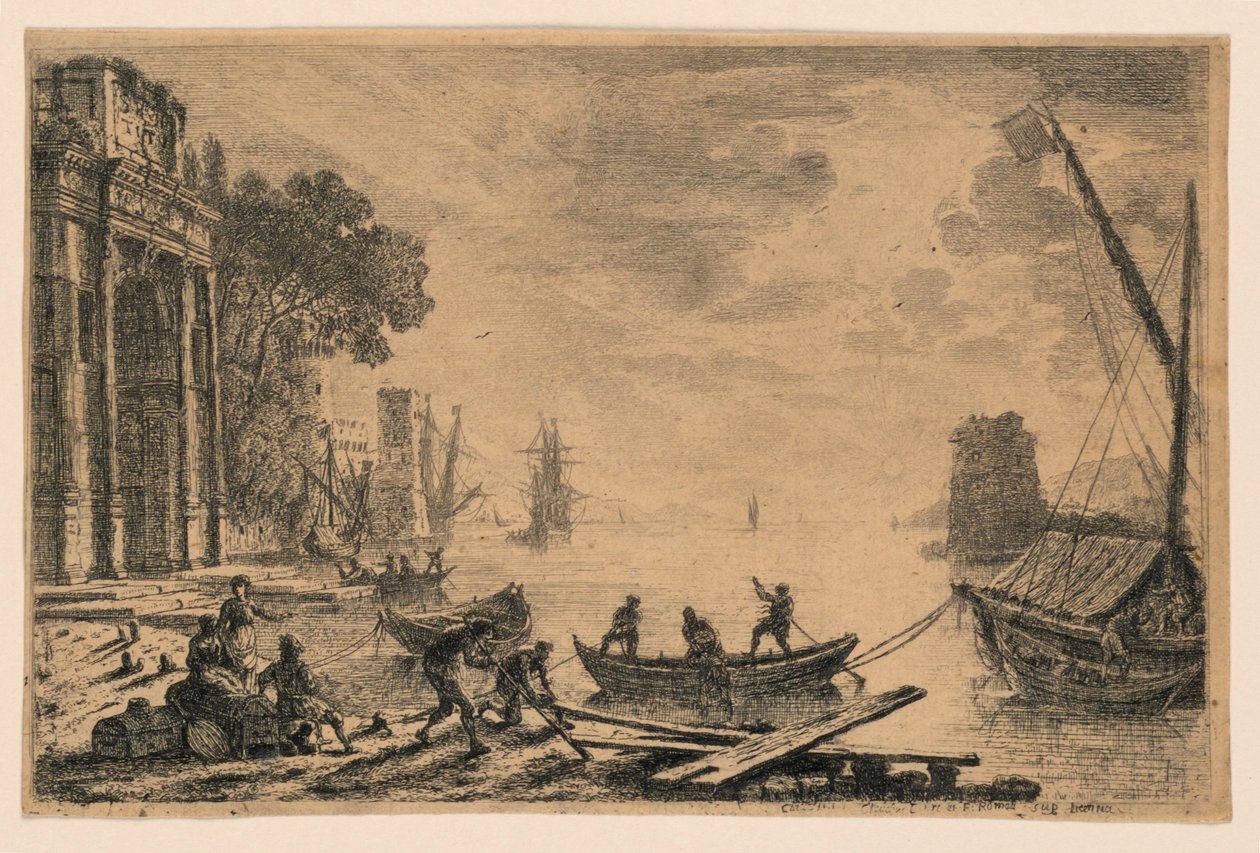 Hamnscenen av Claude Lorrain