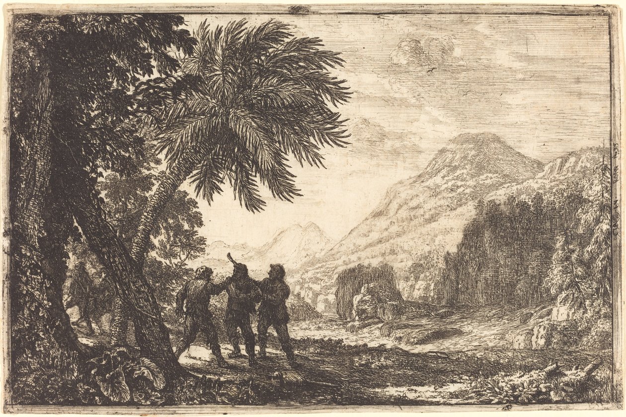 Landskap med Brigands (Scène de brigands) av Claude Lorrain