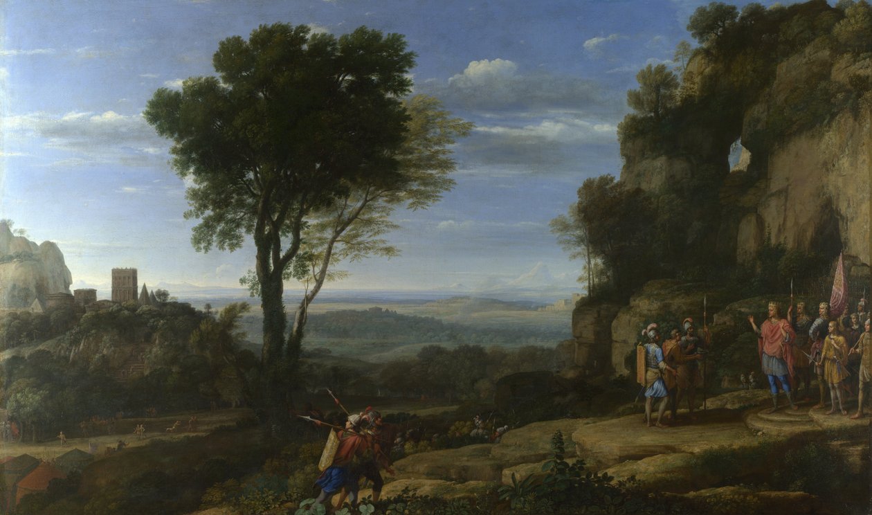 Landskap med David vid grottan i Adullam, 1658 av Claude Lorrain