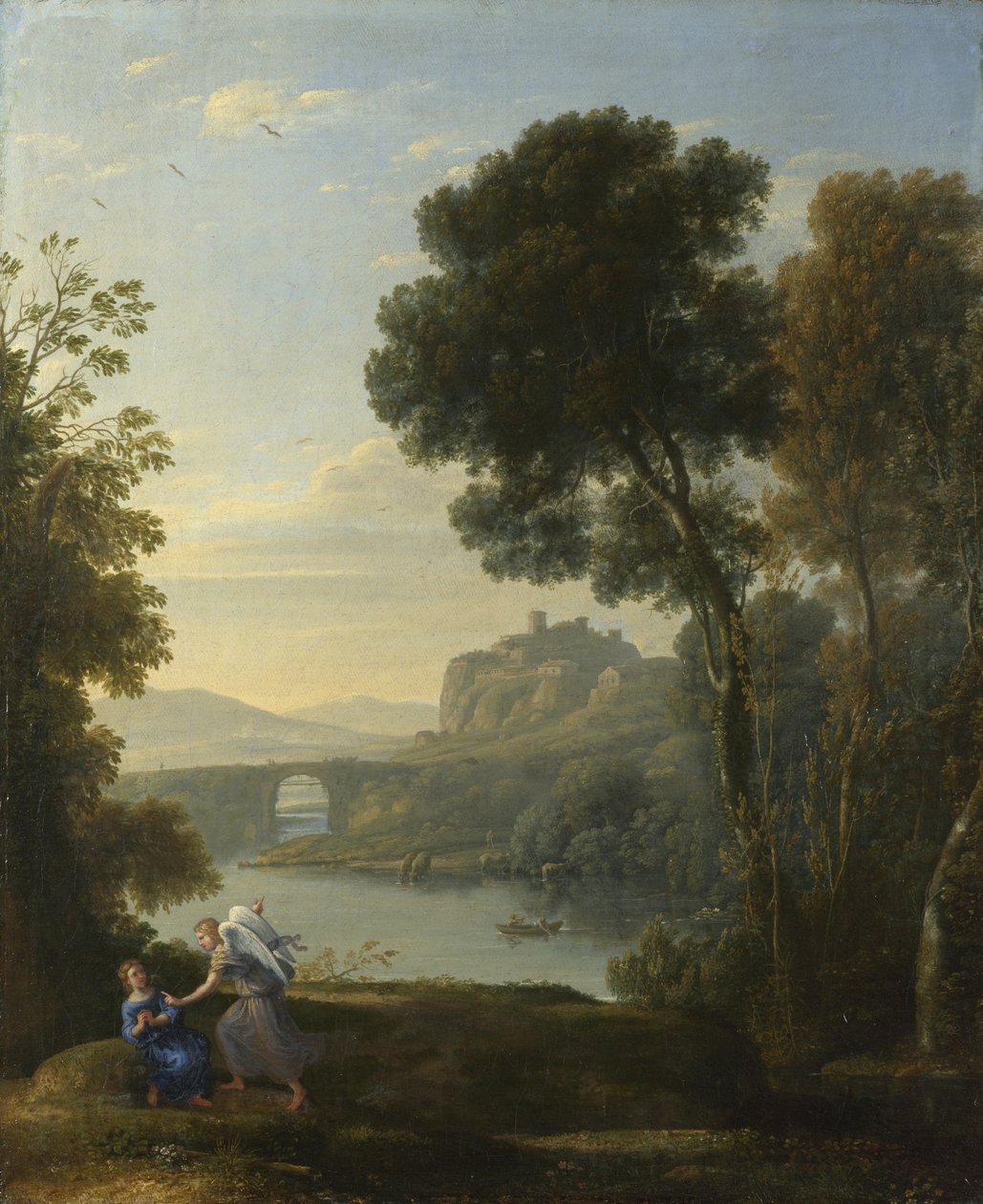 Landskap med Hagar och ängeln, 1646 av Claude Lorrain