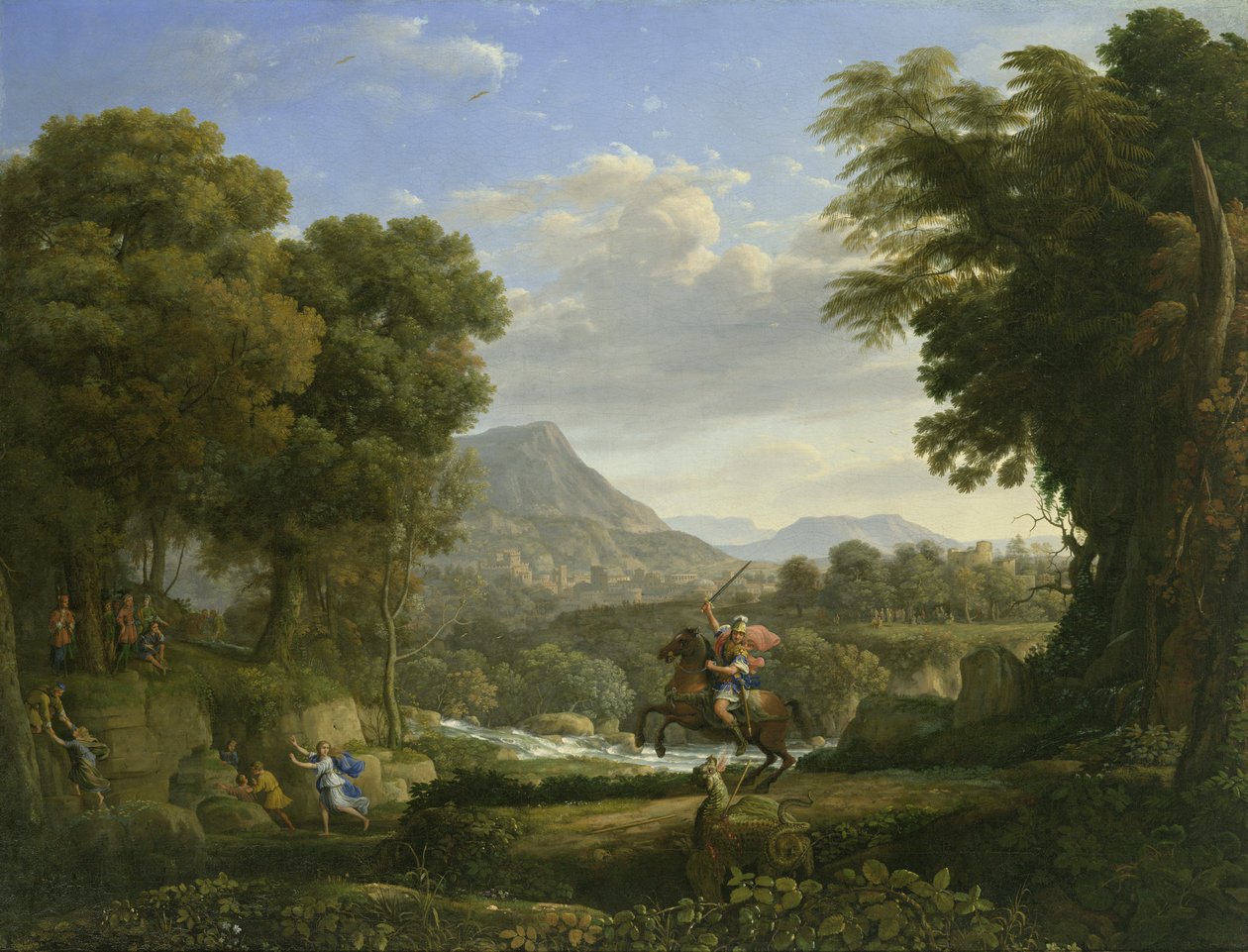 Landskap med Sankt Göran och draken av Claude Lorrain