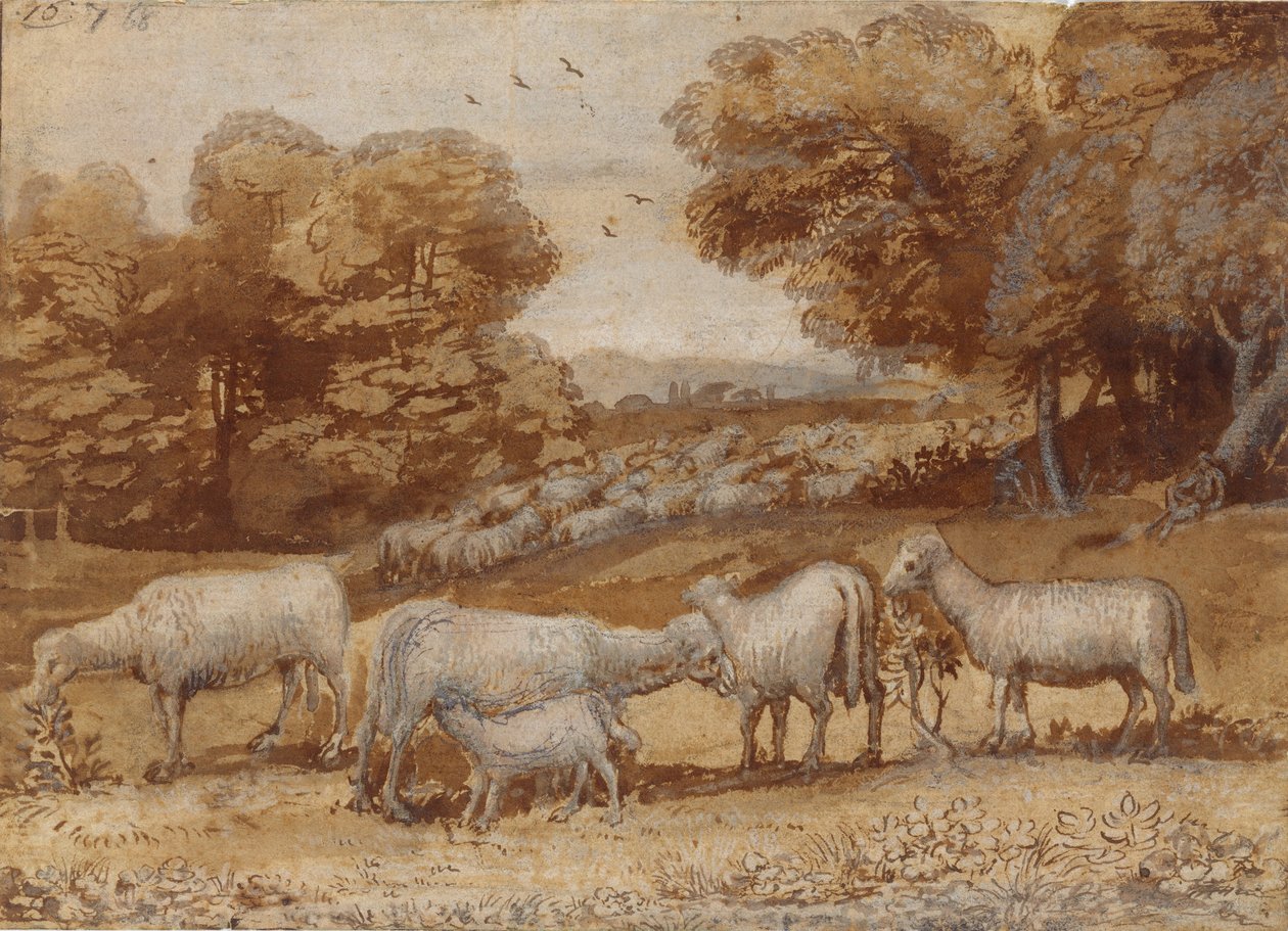 Landskap med får, ca. 1648. av Claude Lorrain