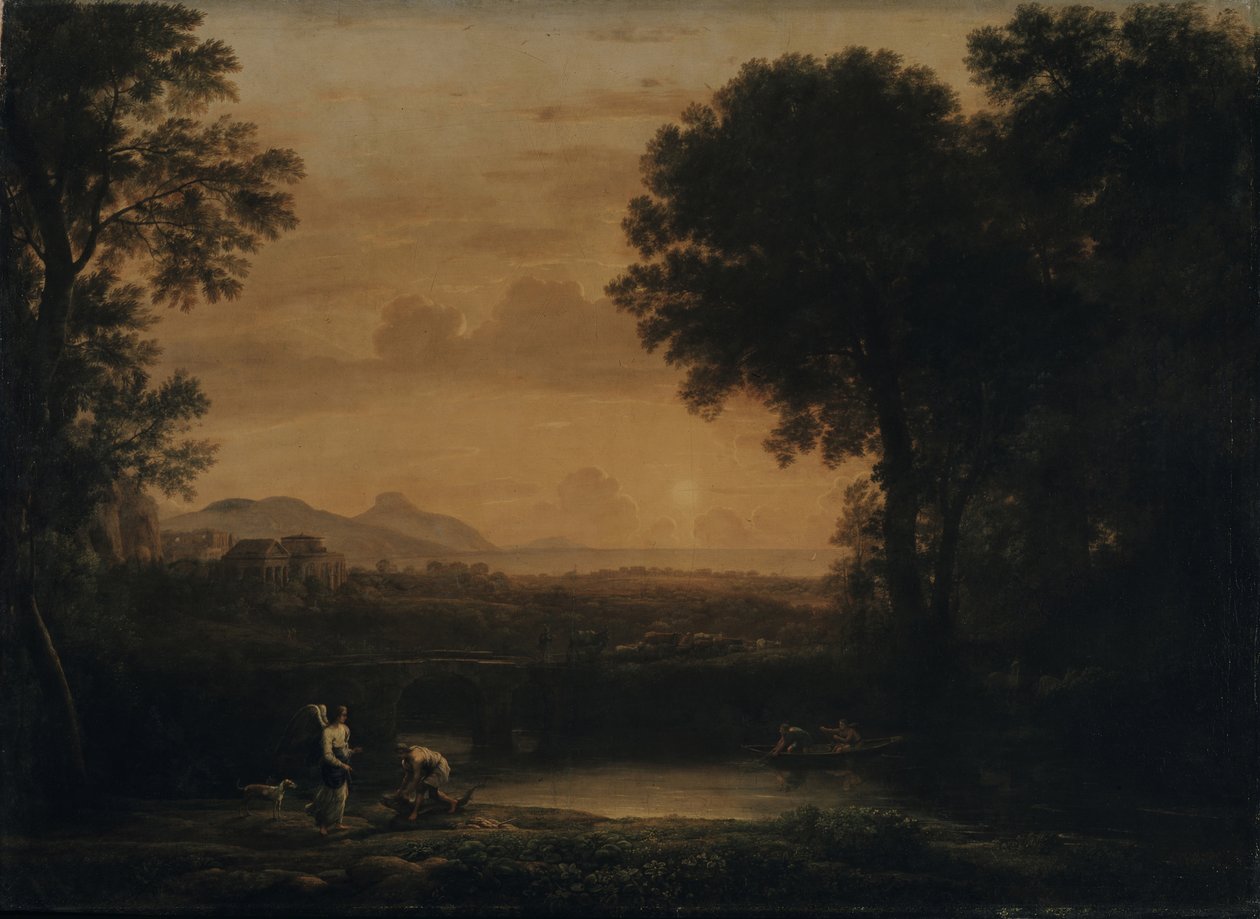 Landskap med Tobias och ängeln, 1663 av Claude Lorrain