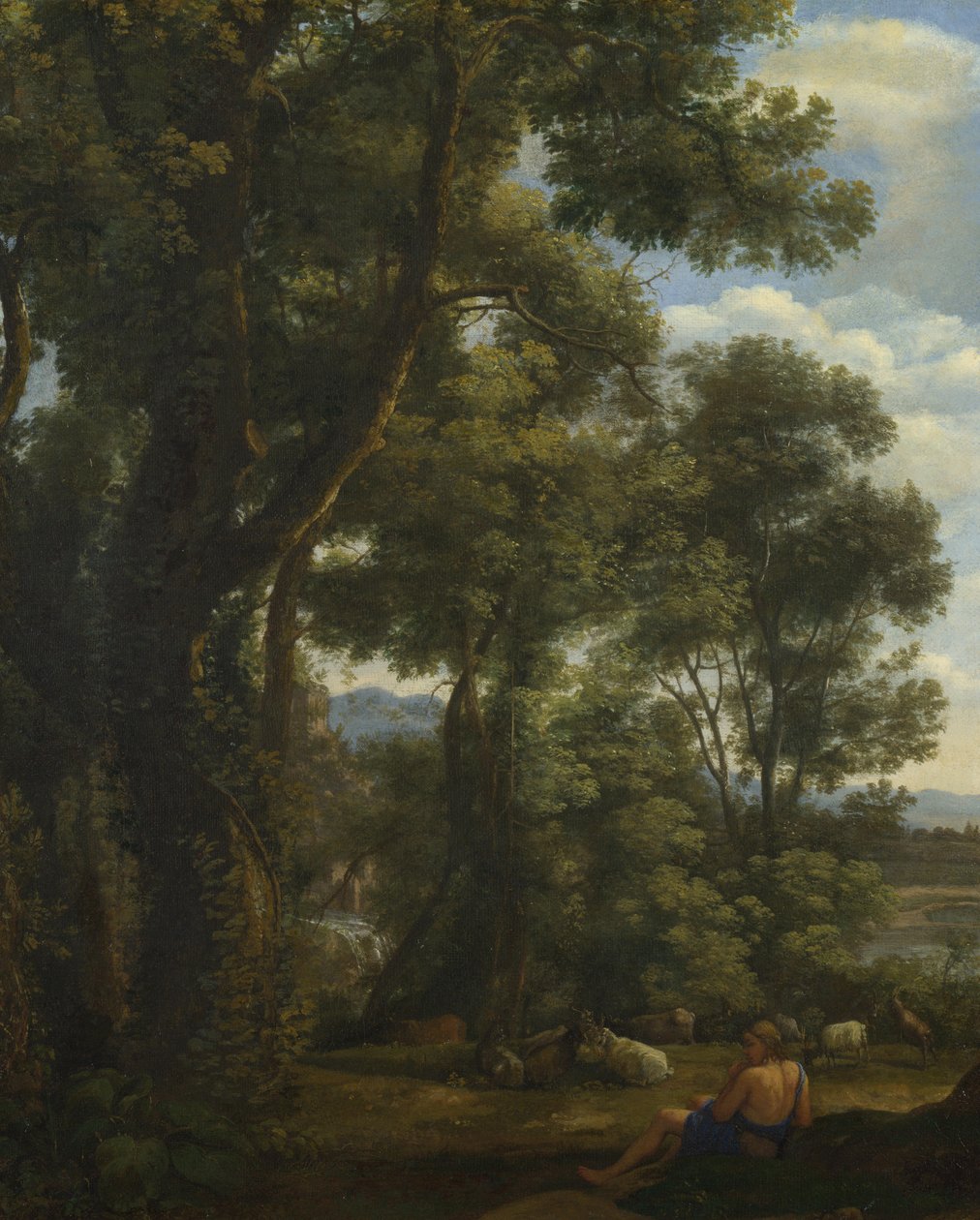 Landskap med en getherde och getter, ca 1637 av Claude Lorrain