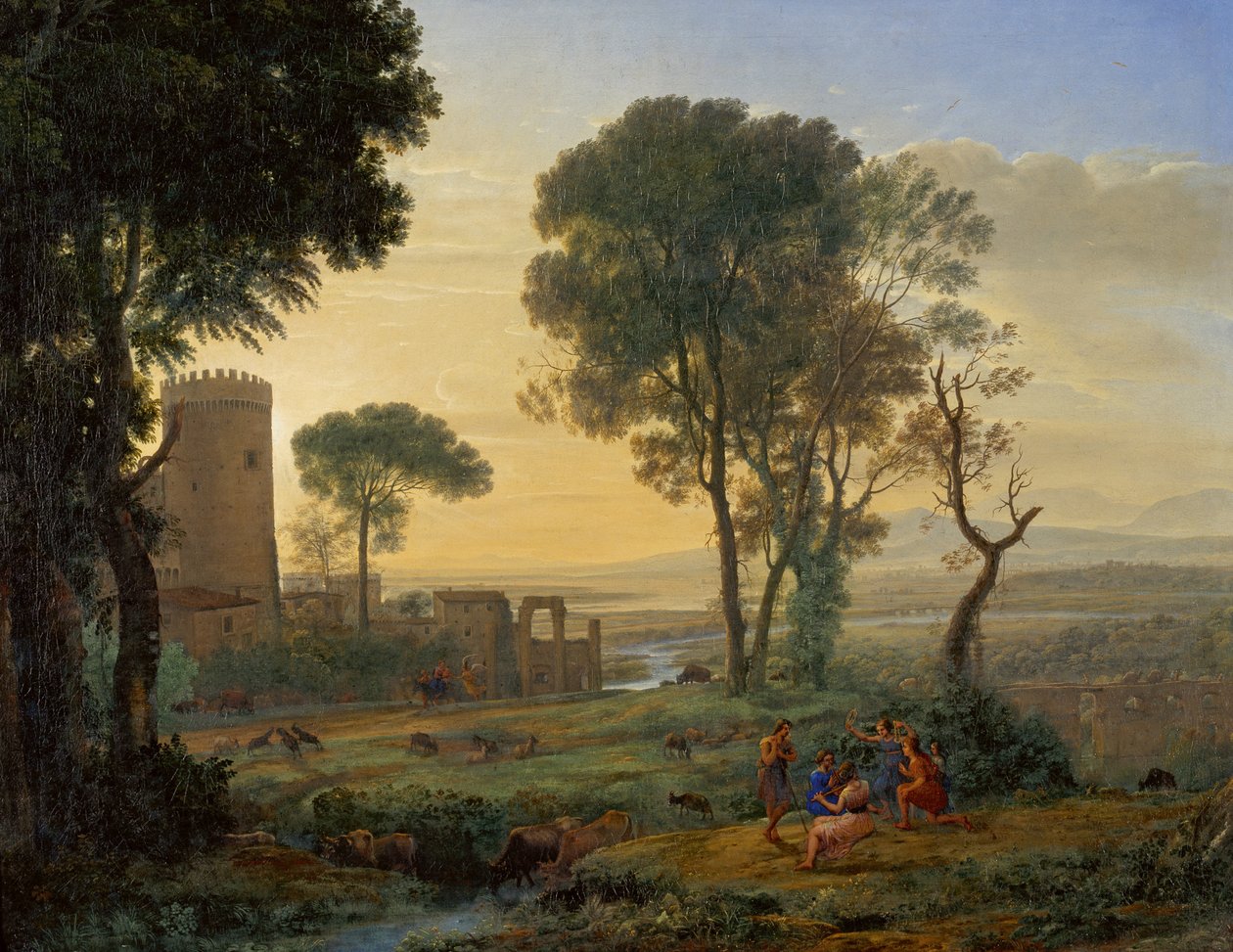 Landskap med flykten till Egypten, ca. 1646. av Claude Lorrain