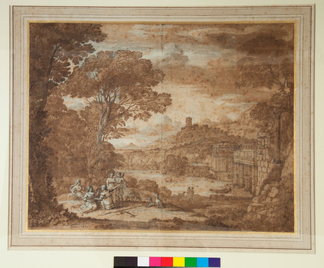 Landskap med nymfen Egeria som sörjer över Numa av Claude Lorrain