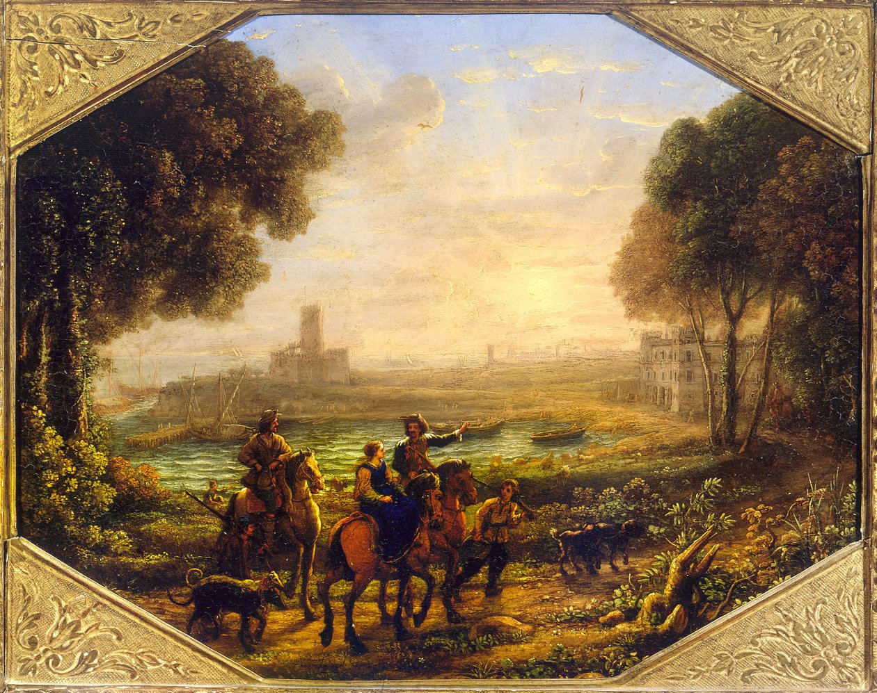 Landskap med hamnen i Santa Marinella av Claude Lorrain