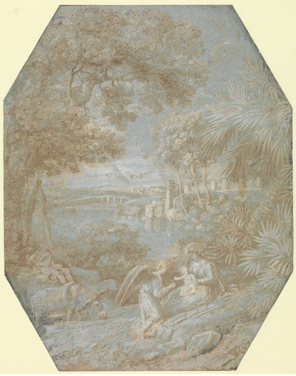 Landskap med resten på flykten till Egypten, 1645. av Claude Lorrain