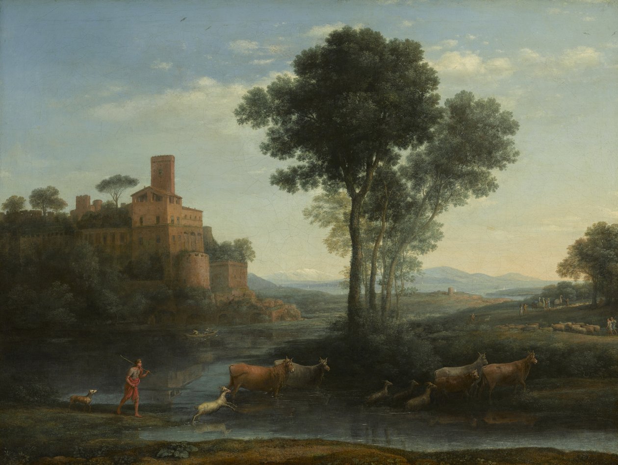 Landskap med Jakobs resa, 1677 av Claude Lorrain