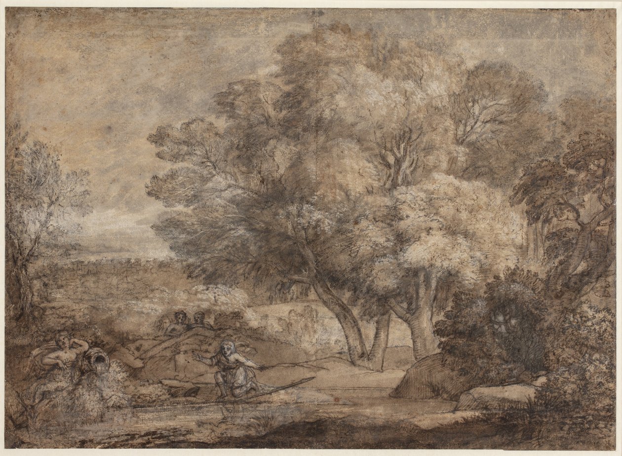 Landskap med Narcissus och Echo av Claude Lorrain